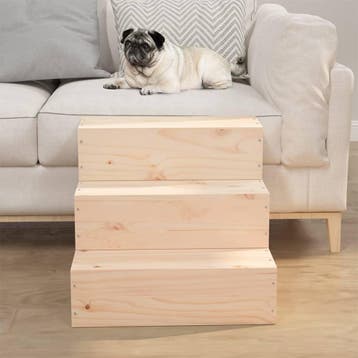 vidaXL Huisdierentrap 40x37,5x35 cm massief grenenhout, Verzenden, Nieuw