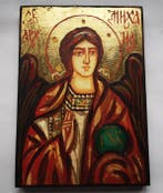 Icoon - Aartsengel Michaël, Russisch handgeschilderde icoon