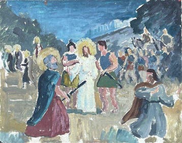 Franse school (XX) - Larrestation du Christ au Jardin des