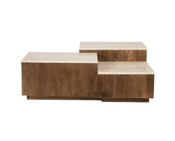 Salontafel Quido 105x89cm - bruin | Eleonora, Ophalen of Verzenden, Nieuw
