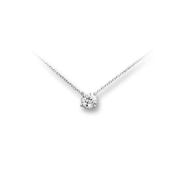 The Jewelry Collection - Ketting Zirkonia 42 cm - 14 karaat, Verzenden, Nieuw
