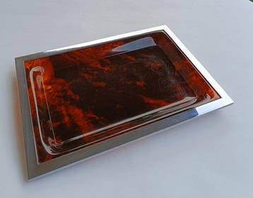 Dienblad - Roestvrij staal, Perspex - serveerschaal, Nieuw