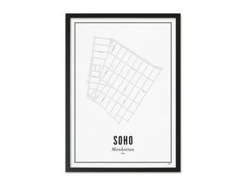 Veiling - Wijck. New York SoHo print in fotolijst 30x40 cm, Nieuw