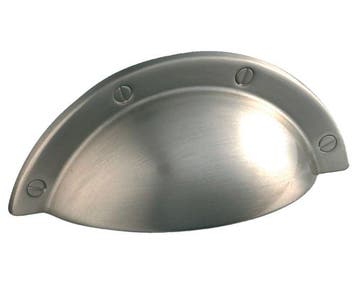 Komgreep Schelp nikkel mat 64 mm, Verzenden, Nieuw