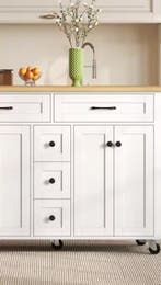 Keukentrolley met Uitklapbaar Werkblad en Wielen – 140 cm, Huis en Inrichting, Verzenden, Nieuw