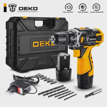 DEKO Accuboormachine 12V/16V/20V - Krachtige Draadloze Elekt, Verzenden, Nieuw