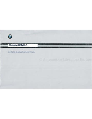 1997 BMW L7 BROCHURE ENGELS, Nieuw, BMW, Author