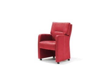 Eetkamerstoel Chello - eetkamerstoelen - Rood, Nieuw, Rood, Stof