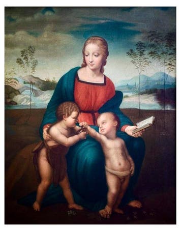 Raffaello Sanzio (1483-1520), Navolger van - Madonna del