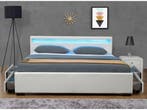 Juskys Lyon - Gestoffeerd bed - LED Verlichting Bedlades -, Verzenden, Nieuw