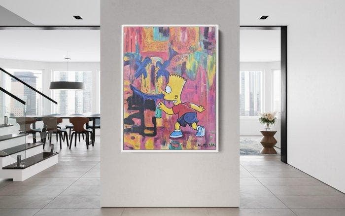 Lacrymal - (100% handpainted) Bart Graffiti, Antiek en Kunst, Kunst | Schilderijen | Modern