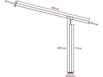 Monzana Trapleuning 160 cm - RVS - Verstelbaar - Modern, Verzenden, Nieuw