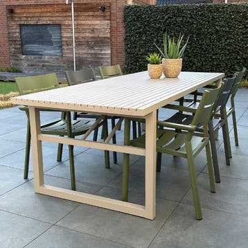 *WOONWINKEL* Lavis Alure Tuintafel Aluminium 230 Khaki, Tuin en Terras, Tuinsets en Loungesets, Verzenden, Nieuw