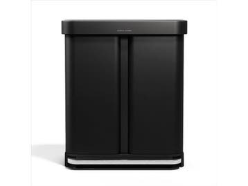 Simplehuman CW2117 - Rechthoekige pedaalemmer 58 liter - 2, Huis en Inrichting, Woonaccessoires | Prullenbakken, Verzenden, Zo goed als nieuw