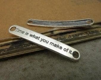 2 x Metalen link bar Time is what you make of it 44,5 x 6..., Ophalen of Verzenden, Nieuw, Tussenstuk of Tussenkraal
