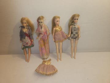 topper dawn poppen - Figuur - Set van 4 kleine modepopjes