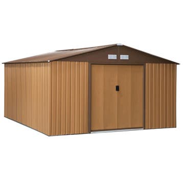 TRUUSK Gereedschapshuis - 340 x 386 x 200 cm - Met Vloerplaa, Verzenden