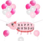 Decoratie Set – Pig Party - Ballonnen en  Banner voor, Hobby en Vrije tijd, Feestartikelen, Verzenden, Nieuw