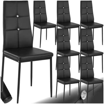Eetkamerstoelen, kunstleer met strass steentjes, Verzenden, Nieuw