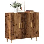 vidaXL Dressoir 90x34x80 cm bewerkt hout oud houtkleurig, Minder dan 50 cm, Verzenden, 75 cm of meer, Nieuw