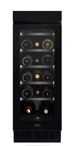 AEG AWUS018B7B wijnkoeler Ingebouwd Zwart 17 fles(sen), Ophalen of Verzenden, Nieuw, 160 cm of meer
