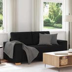 vidaXL Loveseat bank 180x77x82 cm stof zwart, Verzenden, Nieuw, Stof