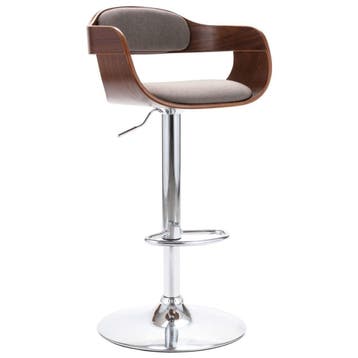 Design Barkruk Stof/Multiplex | Tweedekansje | OP=OP, In hoogte verstelbaar, 60 tot 90 cm, Ophalen of Verzenden, Zo goed als nieuw