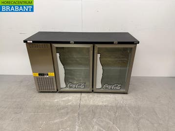 RVS Efficold Barkoeling 2 Glazen Klapdeuren 146 cm 230V, Ophalen of Verzenden, Gebruikt