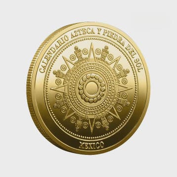 Maya Kalender Munt - Azteken Souvenir Coin Mexico, Antiek en Kunst, Verzenden