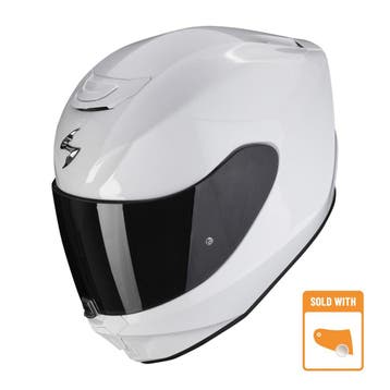 Scorpion Exo-391 Solid Wit Integraalhelm, Motoren, Nieuw met kaartje, Overige merken, Heren, Verzenden