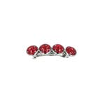 Haarspeld Patentspeld 5cm - Cirkel – Panter Print – Rood, Nieuw