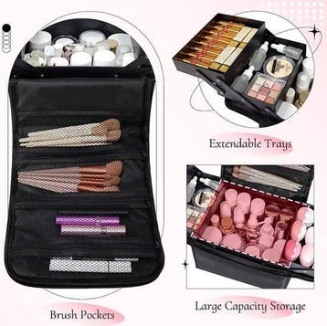 2dekans | Make-up Organizer Box, Vanity Case, Cosmetische, Ophalen of Verzenden, Zo goed als nieuw, Zwart