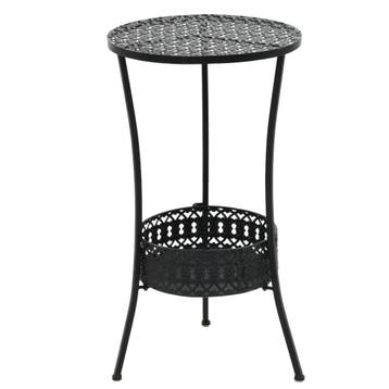 vidaXL Bistrotafel 40x70 cm metaal zwart, Verzenden, Nieuw, Metaal