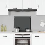 vidaXL Spatscherm keuken 70x60 cm gehard glas zwart, Verzenden, Nieuw