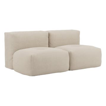 Soft Sofa Indoor 2 Seater - Teddy Beige, Verzenden, Nieuw, Beige, Zitzak