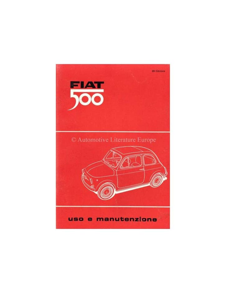 1966 FIAT 500 INSTRUCTIEBOEKJE ITALIAANS, Auto diversen, Handleidingen en Instructieboekjes