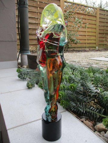 Pot - Liefdespaar - Muranoglas - Liefdespaarbeeld, Antiek en Kunst, Antiek | Glas en Kristal