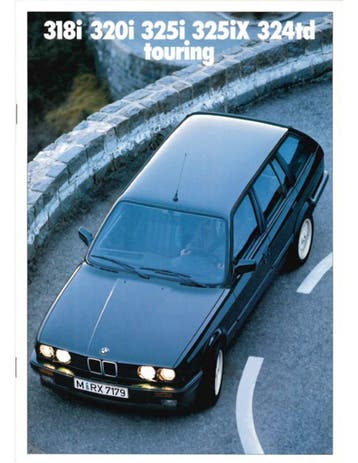 1989 BMW 3 SERIE TOURING BROCHURE DUITS, Nieuw, BMW, Author