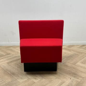 modulaire fauteuil, rood - zwart, Gebruikt, Ophalen of Verzenden, Rood, Eén