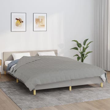 vidaXL Verzwaringsdeken 220x240 cm 11 kg stof grijs, Verzenden, Nieuw, Grijs