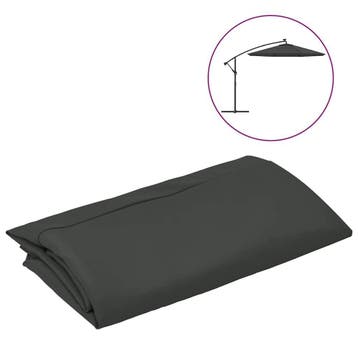 Parasol bekleding 300cm antraciet | 33% Korting, Kantelbaar, Ophalen of Verzenden, 3 tot 4 meter, Zweefparasol