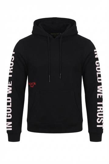 In Gold We Trust Hoodie in maat S Zwart, Kleding | Heren, Verzenden, Zo goed als nieuw, Zwart, In Gold We Trust