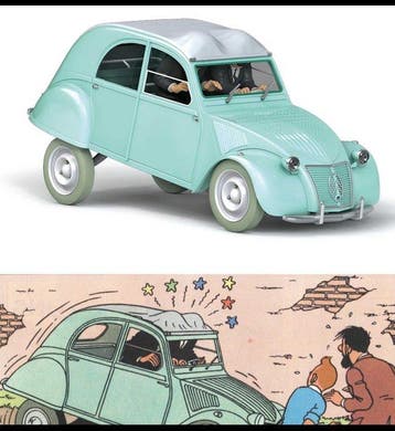 Moulinsart / Hachette - Tintin - 1 - Voiture 1/24 - La 2 CV, Nieuw