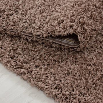Hoogpolig Vloerkleed | Shaggy | Life | Mokka | 100x200 cm, Verzenden, Nieuw