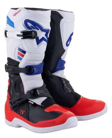 Alpinestars Tech 3 Wit Felrood Donkerblauw, Nieuw met kaartje, Alpinestars, Laarzen, Heren