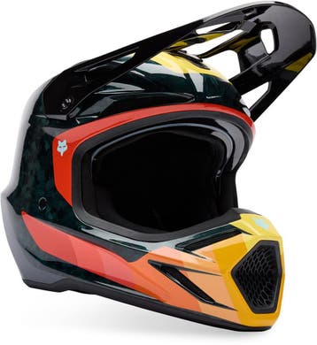 FOX V3 RS Grid MIPS Zwart Oranje Crosshelm, XXL, Nieuw met kaartje, Overige merken, Heren
