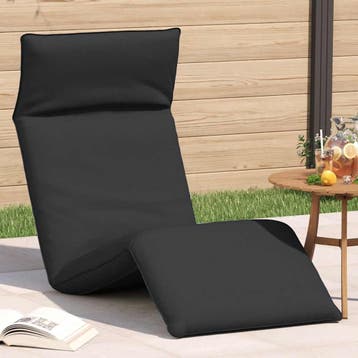 vidaXL Ligstoel inklapbaar 175x54x8,5 cm Oxford stof zwart, Verzenden, Nieuw