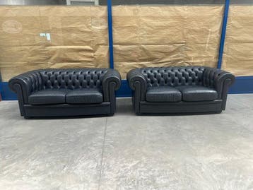 Sofa (2) - Chesterfield - Leder, Nieuw