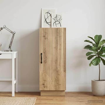 vidaXL Dressoir Artisanaal eiken 33 x 34,5 x 87 cm Bewerkt, Verzenden, Nieuw, Overige houtsoorten, Minder dan 50 cm
