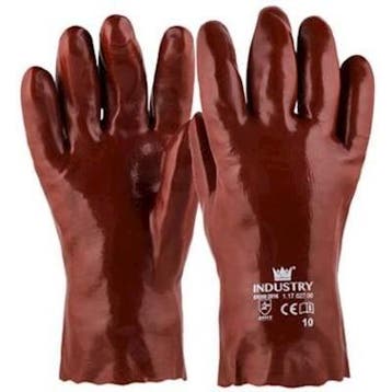 Majestic Majestic handschoen pvc rood enkel gedipt 27 cm,, Verzenden
